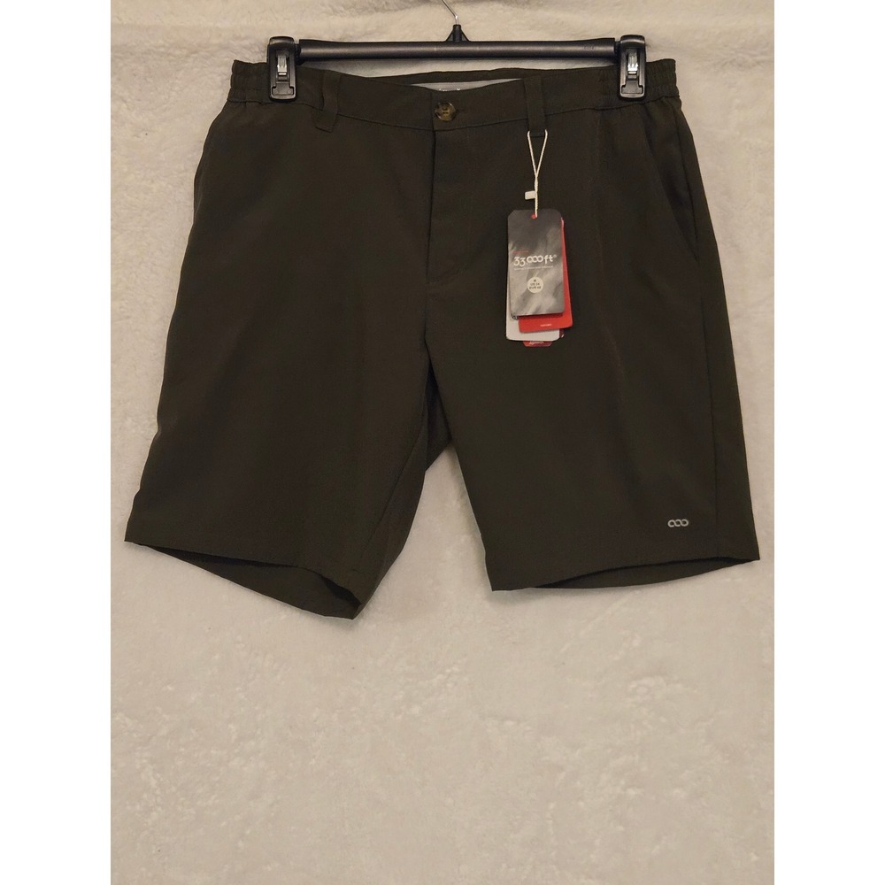 33,000 ft Mens Size 34 Performance Hiking Shorts Olive‎ Green New With Tags